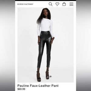 Guess Factory Pauline Faux-Leather Pant